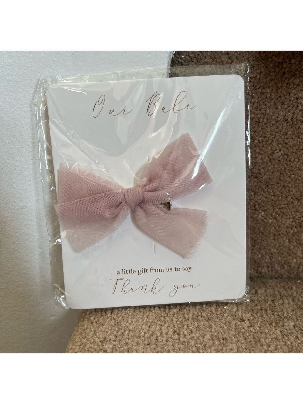 🩵‎ 4/$20 Oui Babe Pink Tulle Hair Bow for Kids